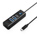 Orico 3 Port USB 3.0/Type-C Hub – Black Orico 3 Port USB 3.0/Type-C Hub – Black