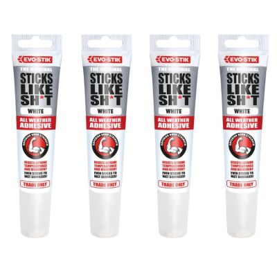 Evo-Stik – Sticks Like ShxT 90ml (Pack of 4) – White Evo-Stik – Sticks Like ShxT 90ml (Pack of 4) – White