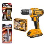 Ingco – Lithium-Ion Cordless Drill 20V,Battery,Charger & Energizer Torches Ingco – Lithium-Ion Cordless Drill 20V,Battery,Charger & Energizer Torches