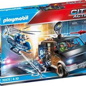 Playmobil Police Helicopter Pursuit with Runaway Van Playmobil Police Helicopter Pursuit with Runaway Van