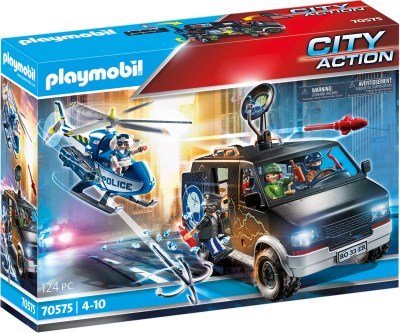 Playmobil Police Helicopter Pursuit with Runaway Van Playmobil Police Helicopter Pursuit with Runaway Van