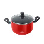 Decakila – Casserole Aluminium Red Pot With Lid – 24cm Decakila – Casserole Aluminium Red Pot With Lid – 24cm