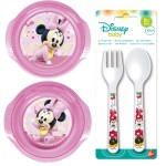 Minnie Mouse – Toddler Feeding Set (Plate, Bowl and Cutlery) – Pink Minnie Mouse – Toddler Feeding Set (Plate, Bowl and Cutlery) – Pink