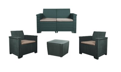 Contour Outdoor Jabulani 4 Piece Rattan Patio Furniture Set – Graphite Contour Outdoor Jabulani 4 Piece Rattan Patio Furniture Set – Graphite