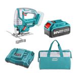 Total Tools – Lithium-Ion Industrial Jig Saw, Battery, Charger & Tool Bag Total Tools – Lithium-Ion Industrial Jig Saw, Battery, Charger & Tool Bag