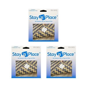 Stay ‘n’ Place – Slip Resistant Tabs for Rugs and Mats (4pce) – Pack of 3 Stay ‘n’ Place – Slip Resistant Tabs for Rugs and Mats (4pce) – Pack of 3