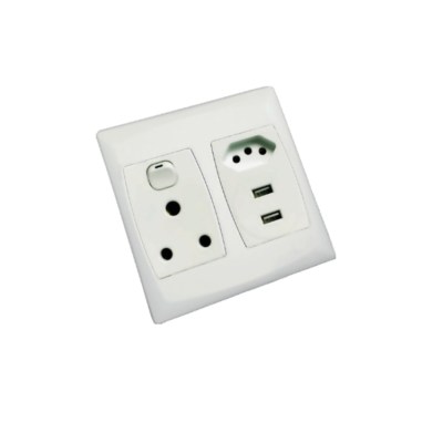 MES – Wall Switch and Sockets – 2x USB + Socket + Euro MES – Wall Switch and Sockets – 2x USB + Socket + Euro