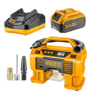 INGCO – Auto Air Compressor with Charger & Battery Pack – (5.0AH) INGCO – Auto Air Compressor with Charger & Battery Pack – (5.0AH)