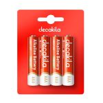 Decakila – AAA Alkaline Batteries LR03 – Pack Of 4 Decakila – AAA Alkaline Batteries LR03 – Pack Of 4