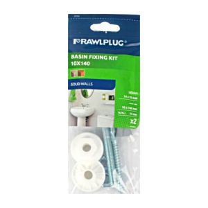 Rawlplug – Basin Fixings Kit 10x140mm – Pack of 2 Rawlplug – Basin Fixings Kit 10x140mm – Pack of 2