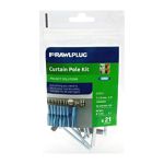 Rawlplug – Curtain Pole Kit – Pack of 21 Rawlplug – Curtain Pole Kit – Pack of 21