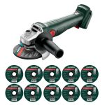 Metabo – Cordless Angle Grinder 18V with 10 Cutting Disc – 115×1.0x22.23mm Metabo – Cordless Angle Grinder 18V with 10 Cutting Disc – 115×1.0x22.23mm