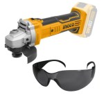 Ingco – Lithium-Ion Angle Grinder – (Cordless) with Safety Spectacles – Drk Ingco – Lithium-Ion Angle Grinder – (Cordless) with Safety Spectacles – Drk
