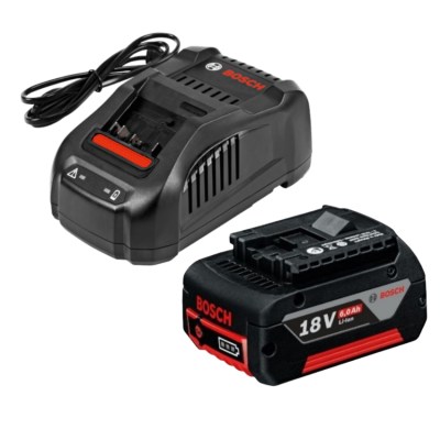 Bosch – Quick Charger and Battery Pack GBA 18V 6.0Ah Bosch – Quick Charger and Battery Pack GBA 18V 6.0Ah
