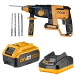 Ingco – Cordless Rotary Hammer Drill with Charger + Battery Pack – (4.0AH) Ingco – Cordless Rotary Hammer Drill with Charger + Battery Pack – (4.0AH)