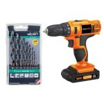 Rockworth Cordless Drill Combo with Alpen HSS Sprint Drill Bit Set 10 Piece Rockworth Cordless Drill Combo with Alpen HSS Sprint Drill Bit Set 10 Piece