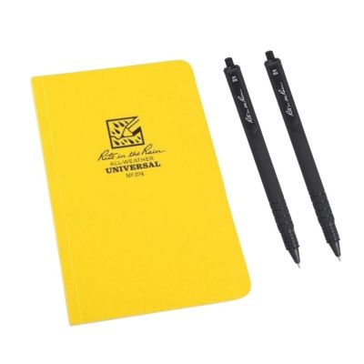 Rite In The Rain – Notebook (128 Pg) & All Weather Clicker Pen – Black Rite In The Rain – Notebook (128 Pg) & All Weather Clicker Pen – Black
