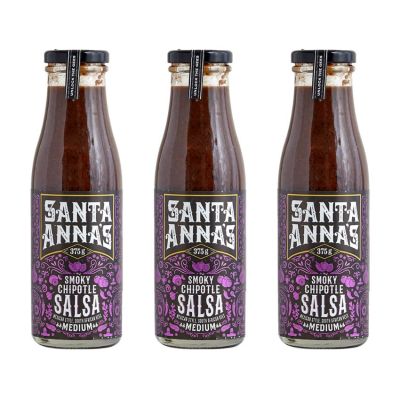 Santa Anna’s – Smoky Chipotle Salsa – 375g – Pack of 3 Santa Anna’s – Smoky Chipotle Salsa – 375g – Pack of 3