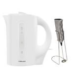 Mellerware – “Tugela” 1.7L Corded Kettle and Milk Frother – White Mellerware – “Tugela” 1.7L Corded Kettle and Milk Frother – White