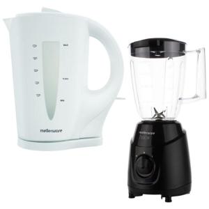 Mellerware – “Tugela” 1.7L Cordless Kettle and 1L 300W Jug Blender – White Mellerware – “Tugela” 1.7L Cordless Kettle and 1L 300W Jug Blender – White