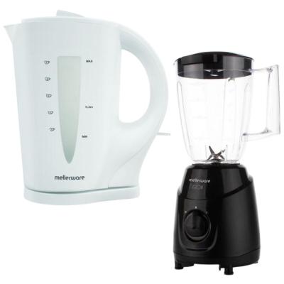 Mellerware – “Tugela” 1.7L Cordless Kettle and 1L 300W Jug Blender – White Mellerware – “Tugela” 1.7L Cordless Kettle and 1L 300W Jug Blender – White