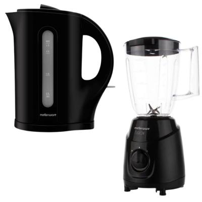 Mellerware – “Tugela” 1.7L Cordless Kettle and 1L 300W Jug Blender – Black Mellerware – “Tugela” 1.7L Cordless Kettle and 1L 300W Jug Blender – Black