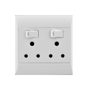 Socket 16A 4X4 Double White E/Mate Socket 16A 4X4 Double White E/Mate