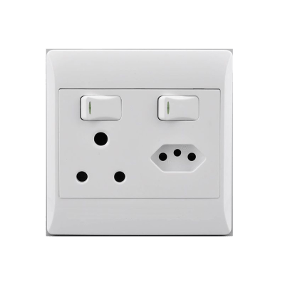 Socket 16A + Euro 4X4 White E/Mate Socket 16A + Euro 4X4 White E/Mate