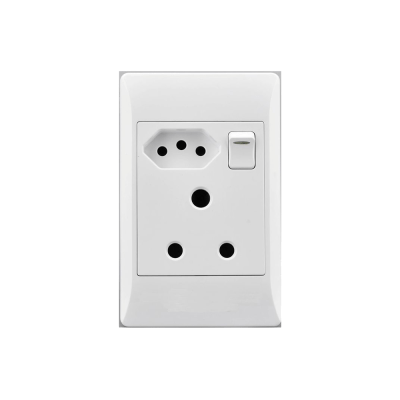 Socket 2X4 16A+Euro White E/Mate Socket 2X4 16A+Euro White E/Mate