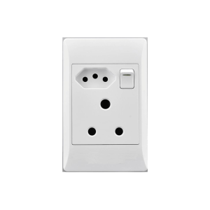 Socket 2X4 16A+Euro White E/Mate Socket 2X4 16A+Euro White E/Mate