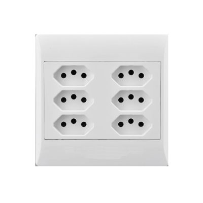 Socket 4X4 6Xeuro White E/Mate Socket 4X4 6Xeuro White E/Mate