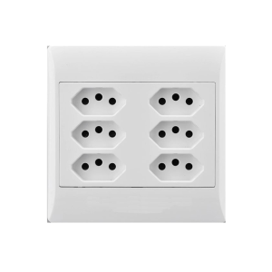Socket 4X4 6Xeuro White E/Mate Socket 4X4 6Xeuro White E/Mate