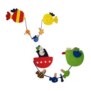 SourceDirect – Colourful Wooden Memo Clips – Fish, Seagull and Ship – Boat SourceDirect – Colourful Wooden Memo Clips – Fish, Seagull and Ship – Boat