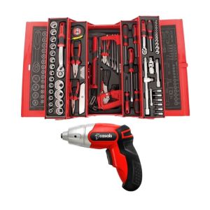 Tork Craft – 88 Piece Tradesman Tool Box & Cordless Screwdriver 10 Pce Set Tork Craft – 88 Piece Tradesman Tool Box & Cordless Screwdriver 10 Pce Set