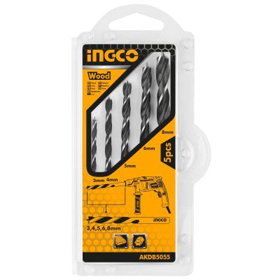 Ingco – 5 Piece Wood Drill Bits Set Ingco – 5 Piece Wood Drill Bits Set