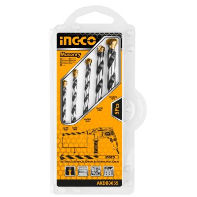 Ingco – 5 Piece Masonry Drill Bits Set Ingco – 5 Piece Masonry Drill Bits Set