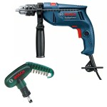 Bosch – Impact Drill (GSB 570) with 10 Piece Pocket Screwdriver Bit Set Bosch – Impact Drill (GSB 570) with 10 Piece Pocket Screwdriver Bit Set