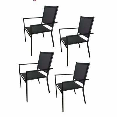 Seagull Textilene Patio Dinner Chair Set of 4 Seagull Textilene Patio Dinner Chair Set of 4