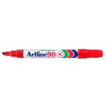 Artline – Permanent Marker Chisel Red (Box of 12) Artline – Permanent Marker Chisel Red (Box of 12)