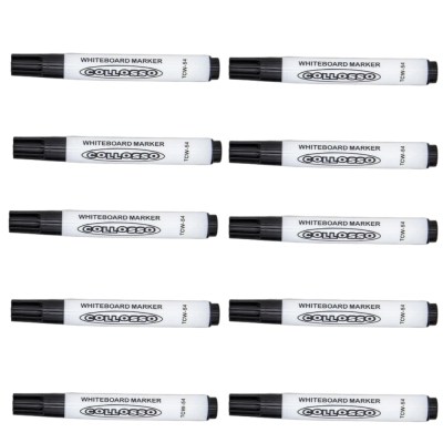 Collosso – Whiteboard Markers Bullet Point Black , Box 0f 10 Collosso – Whiteboard Markers Bullet Point Black , Box 0f 10