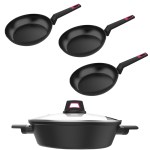 Taurus – Black Aluminum Non-Stick Frying Pan and Cacerola Baja Forged Pot Taurus – Black Aluminum Non-Stick Frying Pan and Cacerola Baja Forged Pot