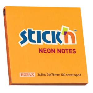 Stick ‘n – Neon Orange Notes 100 Sheet ( Pack 12 ) (76 x 76) Stick ‘n – Neon Orange Notes 100 Sheet ( Pack 12 ) (76 x 76)