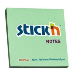 Stick ‘n – Notepad Pastel Green (76mm x 76mm) – 100 Sheets Pack 12 Stick ‘n – Notepad Pastel Green (76mm x 76mm) – 100 Sheets Pack 12