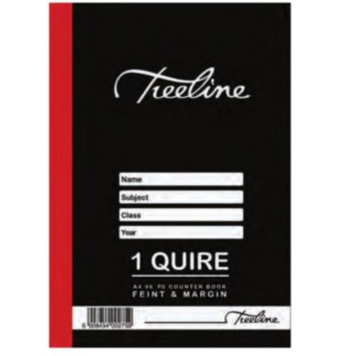 Treeline – Hard Cover Counter Books 1Q A4 96 pg , Feint & Margin Treeline – Hard Cover Counter Books 1Q A4 96 pg , Feint & Margin