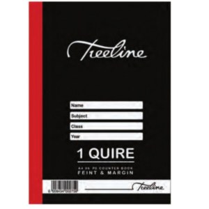 Treeline – Hard Cover Counter Books 1Q A4 96 pg , Feint & Margin Treeline – Hard Cover Counter Books 1Q A4 96 pg , Feint & Margin