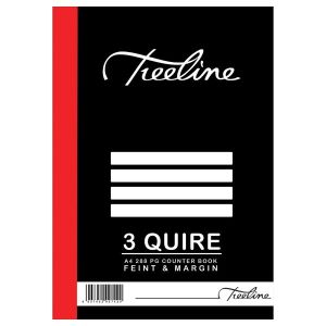 Treeline – A4 Counter Book 3 Quire Feint And Margin, 288 Pages Treeline – A4 Counter Book 3 Quire Feint And Margin, 288 Pages
