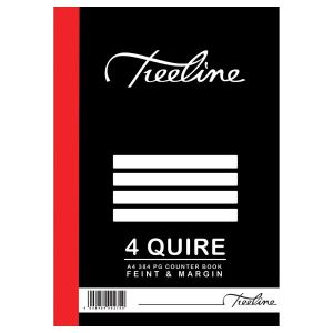 Treeline – A4 Counter Book 4 Quire Feint And Margin , 384 Pages Treeline – A4 Counter Book 4 Quire Feint And Margin , 384 Pages