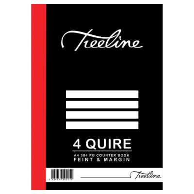 Treeline – A4 Counter Book 4 Quire Feint And Margin , 384 Pages Treeline – A4 Counter Book 4 Quire Feint And Margin , 384 Pages
