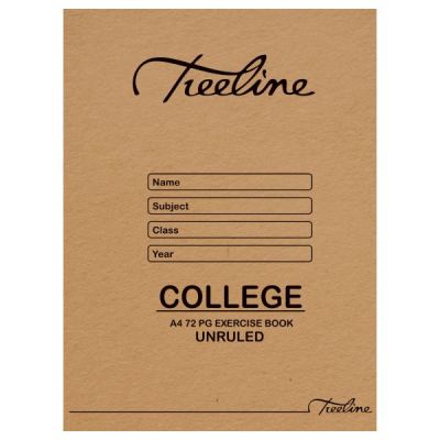 Treeline – Exercise Book A4 72 pg Unruled (Pack of 20) Treeline – Exercise Book A4 72 pg Unruled (Pack of 20)