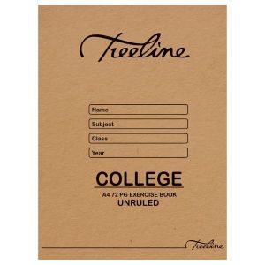 Treeline – Exercise Book A4 72 pg Unruled (Pack of 20) Treeline – Exercise Book A4 72 pg Unruled (Pack of 20)